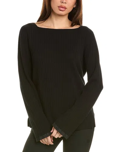 Lafayette 148 New York Ribbed Sweater In Black