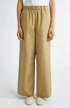 Lafayette 148 New York Riverside Elastic Waist Wide Leg Pants In Loden Green