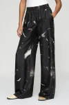 Lafayette 148 Riverside Wide-leg Silk Pants In Black Multi