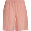 Lafayette 148 New York Riverside Slub Cotton Shorts In Pastel Pink Melange