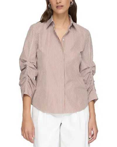 Lafayette 148 New York Ruched Shirt In Multi