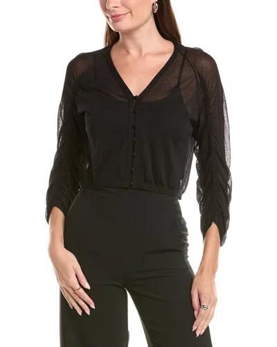 Lafayette 148 New York Ruched Silk-blend Sweater In Black