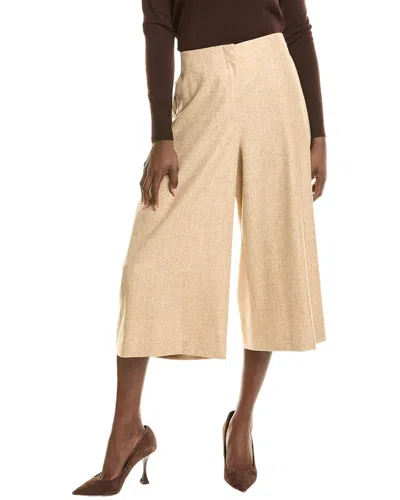 Lafayette 148 New York Ryerson Cashmere & Silk-blend Culotte In Neutral