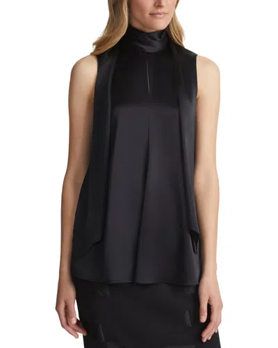 Lafayette 148 New York Scarf Collar Blouse In Black