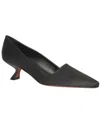 Lafayette 148 New York Scarlet 55mm Satin Pump In Black