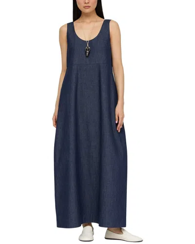 Lafayette 148 New York Scoop Neck Cocoon Dress In Blue