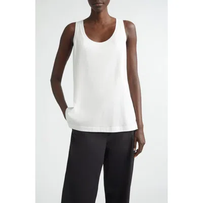 Lafayette 148 New York Scoop Neck Cotton & Silk Jersey Tank In Multi