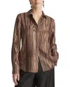 Lafayette 148 New York Scottie Blouse In Brown
