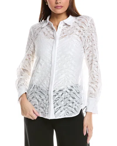 Lafayette 148 New York Scottie Blouse In White