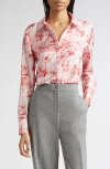 Lafayette 148 New York Scottie Floral Silk Georgette Button-up Shirt