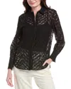 Lafayette 148 New York Scottie Lace Blouse In Black