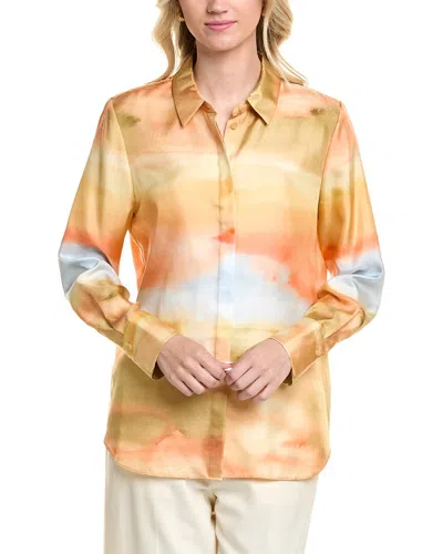 Lafayette 148 New York Scottie Silk Blouse