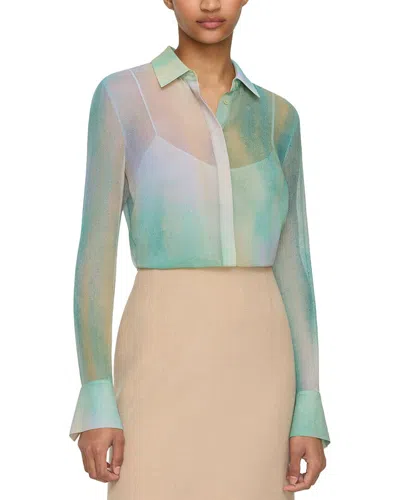 Lafayette 148 New York Scottie Silk Blouse