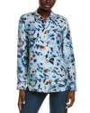 Lafayette 148 New York Scottie Silk Blouse In Multi