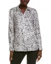Lafayette 148 New York Scottie Silk Blouse In Multi