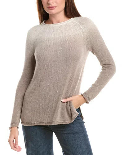 Lafayette 148 New York Sequin Ombre Sweater In Brown