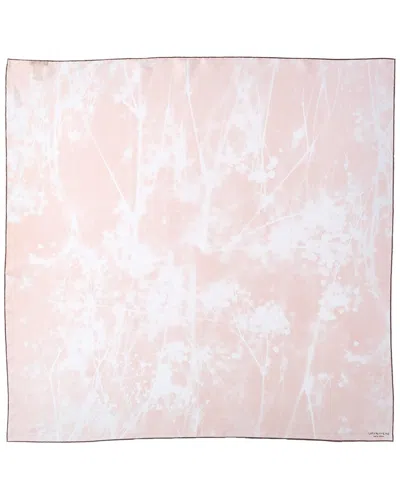 Lafayette 148 New York Shadow Print Silk Scarf In Pink