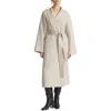 Lafayette 148 Shawl-collar Cashmere Wrap Coat In Ecru