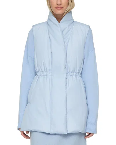 Lafayette 148 New York Shawl Collar Down Vest In Blue
