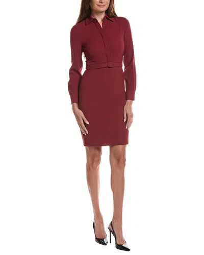 Lafayette 148 New York Sheath Dress In Burgundy