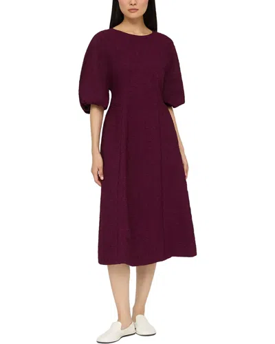 Lafayette 148 New York Short Balloon Sleeve A-line Dress In Purple