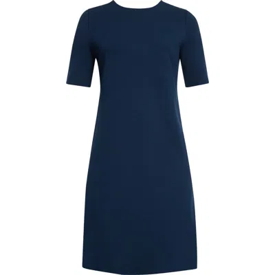 LAFAYETTE 148 LAFAYETTE 148 NEW YORK SHORT SLEEVE MATTE CREPE SHIFT DRESS