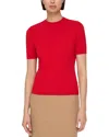 Lafayette 148 New York Short Sleeve Sweater In Red