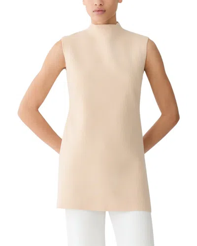 Lafayette 148 New York Side Slit Knit Tunic In Neutral