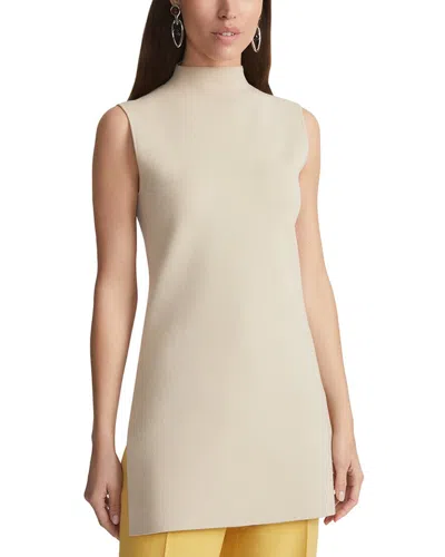 Lafayette 148 New York Side Slit Knit Tunic In White