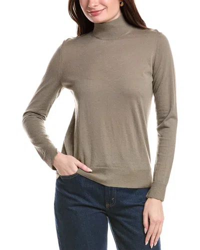 Lafayette 148 New York Side Split Sweater In Brown
