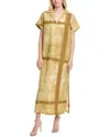 Lafayette 148 Silk & Linen-blend Popover Dress In Brown
