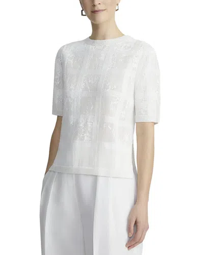Lafayette 148 New York Silk-blend Sweater In White
