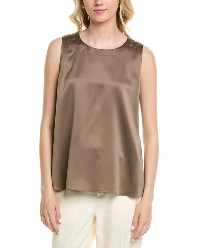 Lafayette 148 New York Silk Blouse In Brown