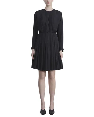 Lafayette 148 New York Silk Dress In Black