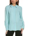 Lafayette 148 New York Silk Scottie Blouse