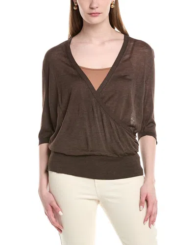 Lafayette 148 New York Silk Wrap Sweater