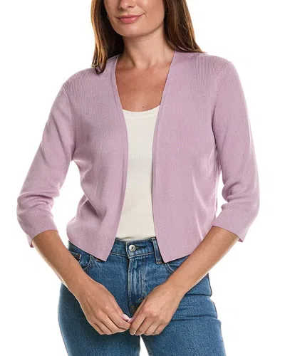 Lafayette 148 New York Silk-blend Cardigan In Purple