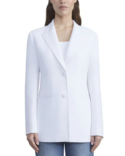 Lafayette 148 New York Single Breasted Fitted Blazer In White