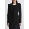 Lafayette 148 New York Single Breasted Three Button Blazer In Black