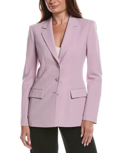Lafayette 148 New York Single Breasted Three-button Jacket In Purple