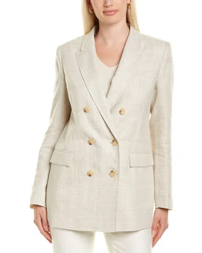 Lafayette 148 New York Slade Linen Jacket In Neutral