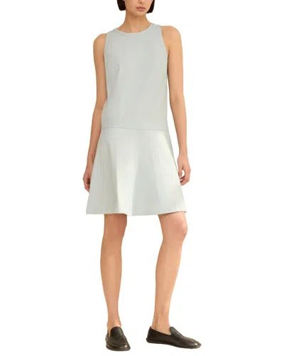 Lafayette 148 New York Sleeveless Drop Waist Dress In White