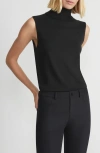 Lafayette 148 New York Sleeveless Turtleneck Sweater In Black