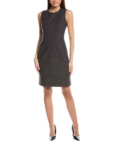 Lafayette 148 New York Sleeveless Wool & Linen-blend Sheath Dress In Black
