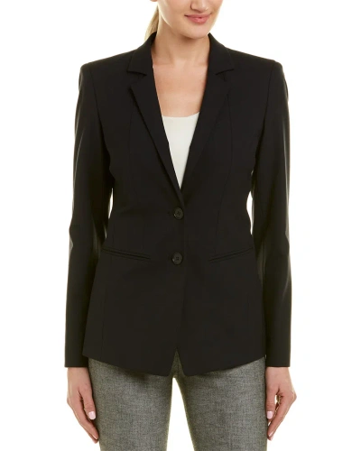 Lafayette 148 New York Sloane Wool-blend Jacket In Blue