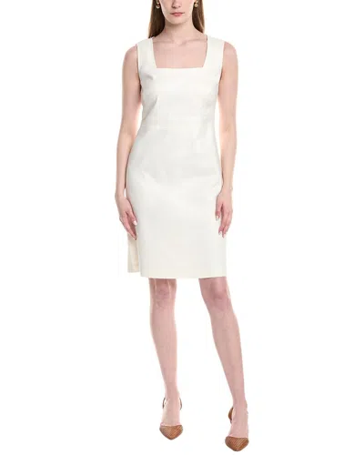 Lafayette 148 New York Spencer Linen-blend Dress In White