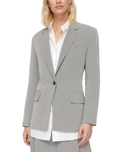 Lafayette 148 New York Structured Shoulder Fitted Blazer In Black