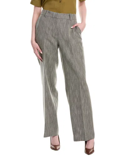Lafayette 148 New York Sullivan Linen & Wool-blend Utility Pant In Gray