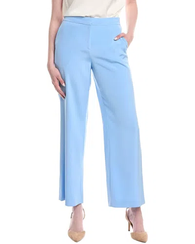 Lafayette 148 New York Sullivan Silk-blend Pant In Blue