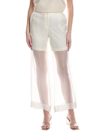 Lafayette 148 New York Sullivan Silk Pant In White